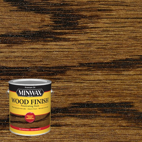 Minwax Wood Finish Semi-Transparent Dark Walnut Oil-Based Penetrating Wood Stain 1 gal 71012000 - main
